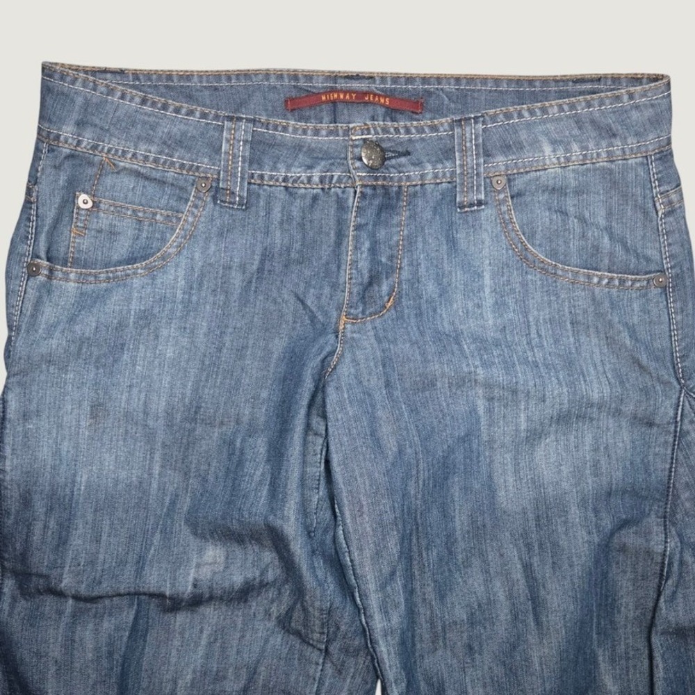 Y2K Balloon Harem Jeans Size 5 Wide Leg Jogger Hem - Picture 4 of 7